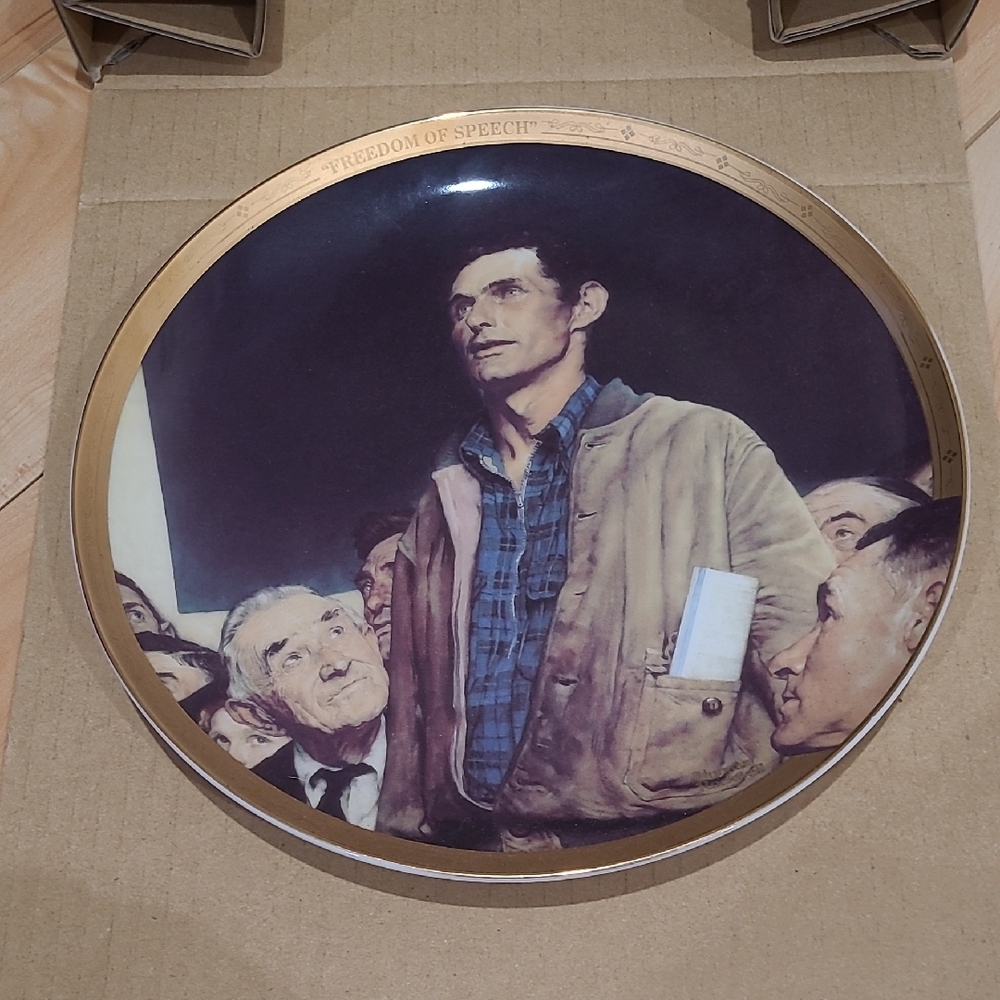 Norman Rockwell 'Freedom of Speech' Collector Plate